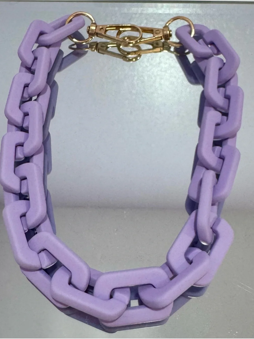 New Lavender Matte Link Bag Chain 18 inches
